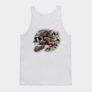 Skull and Chinese Dragon Tank Top